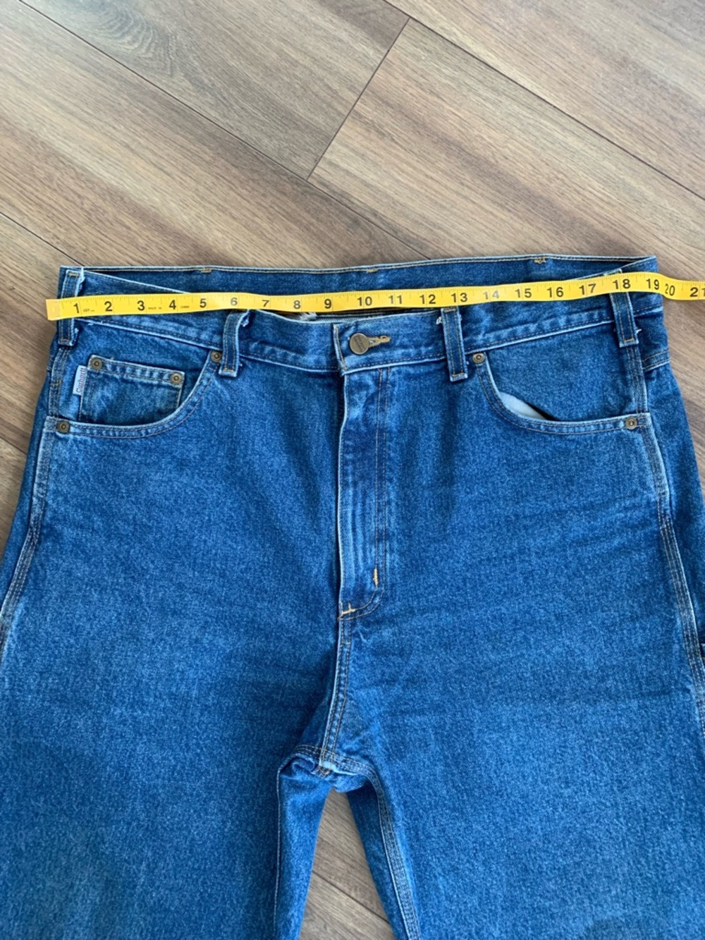 Carhartt men’s Relaxed Fit Carpenter Denim Straight Leg cotton Jeans size 40 - Picture 8 of 10